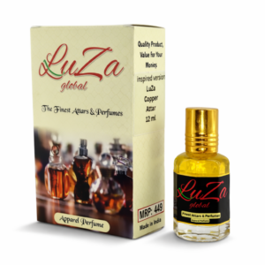 copper inspired apparel perfume | alcohol free | premium ittar by luza global |12ml | travel friendly bottle | unisex perfume refreshing natural scent for everyday use